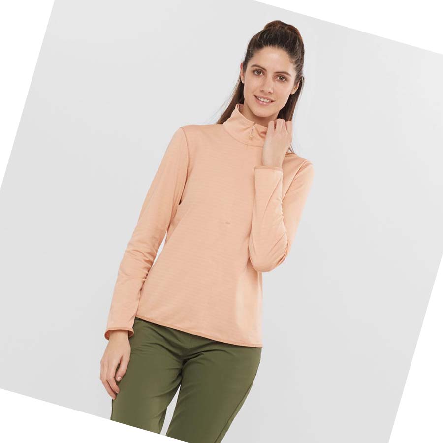 Salomon ESSENTIAL LIGHTWARM Kadın Kapüşonlu Sweatshirt Pembe | TR 2522BEX